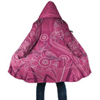 Australia Indigenous Pink Month Cloak Breast Cancer Aboriginal Dragonflies Ribbon - Aussie Hoodie