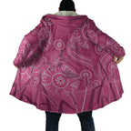 Australia Indigenous Pink Month Cloak Breast Cancer Aboriginal Dragonflies Ribbon - Aussie Hoodie