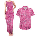 Australia Indigenous Pink Month Couples Matching Tank Maxi Dress and Hawaiian Shirt Breast Cancer Aboriginal Dragonflies Ribbon - Aussie Hoodie