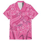 Australia Indigenous Pink Month Family Matching Long Sleeve Bodycon Dress and Hawaiian Shirt Breast Cancer Aboriginal Dragonflies Ribbon - Aussie Hoodie