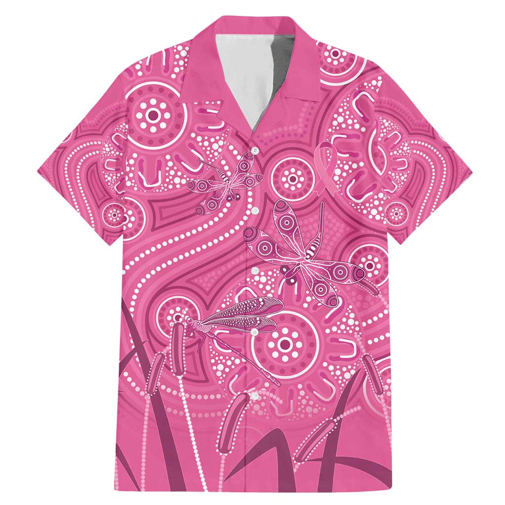 Australia Indigenous Pink Month Family Matching Mermaid Dress and Hawaiian Shirt Breast Cancer Aboriginal Dragonflies Ribbon - Aussie Hoodie