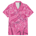 Australia Indigenous Pink Month Family Matching Mermaid Dress and Hawaiian Shirt Breast Cancer Aboriginal Dragonflies Ribbon - Aussie Hoodie