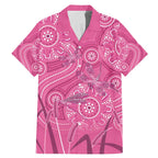 Australia Indigenous Pink Month Family Matching Mermaid Dress and Hawaiian Shirt Breast Cancer Aboriginal Dragonflies Ribbon - Aussie Hoodie