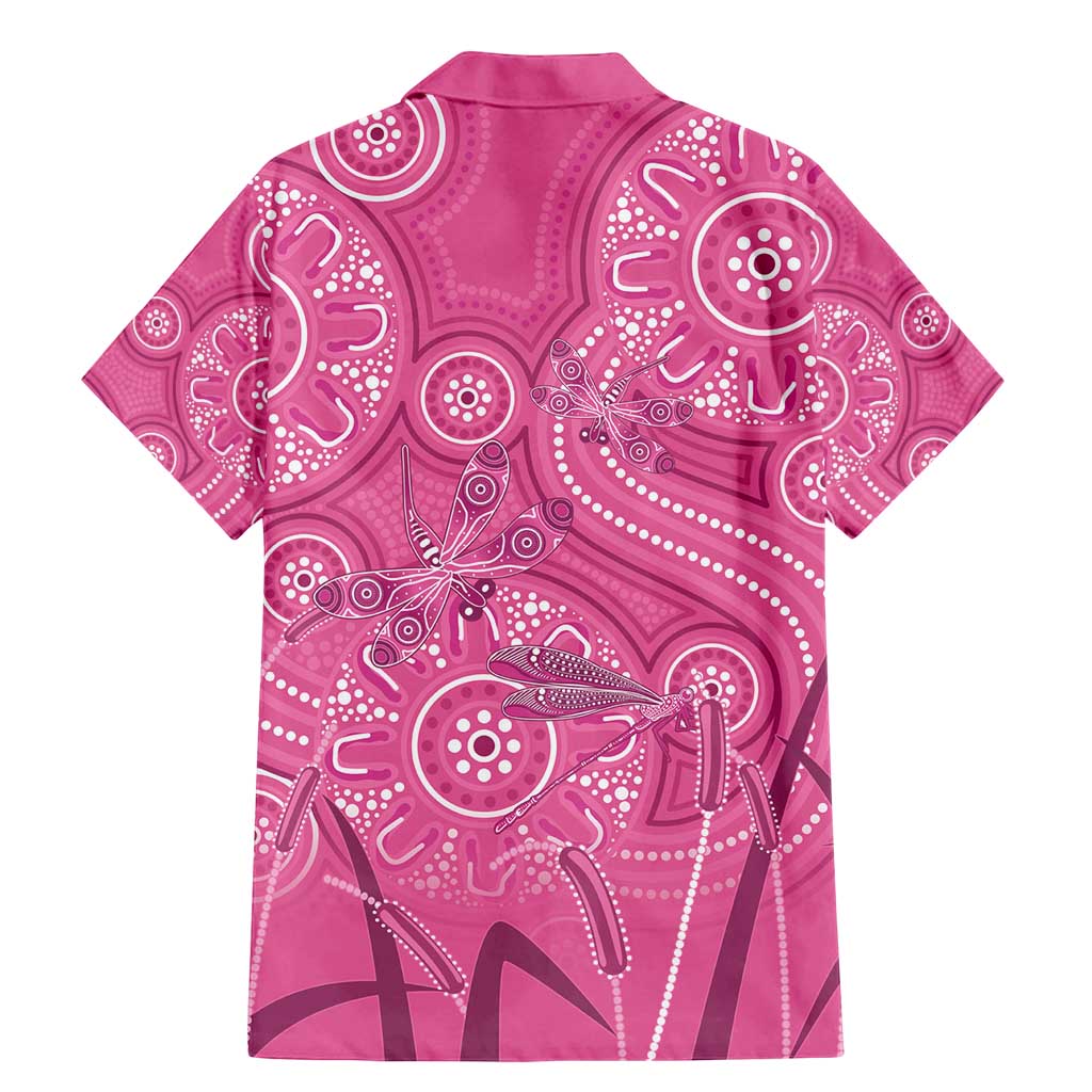 Australia Indigenous Pink Month Family Matching Mermaid Dress and Hawaiian Shirt Breast Cancer Aboriginal Dragonflies Ribbon - Aussie Hoodie