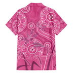 Australia Indigenous Pink Month Family Matching Puletasi and Hawaiian Shirt Breast Cancer Aboriginal Dragonflies Ribbon - Aussie Hoodie