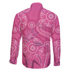 Australia Indigenous Pink Month Family Matching Short Sleeve Bodycon Dress and Hawaiian Shirt Breast Cancer Aboriginal Dragonflies Ribbon - Aussie Hoodie