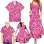 Australia Indigenous Pink Month Family Matching Summer Maxi Dress and Hawaiian Shirt Breast Cancer Aboriginal Dragonflies Ribbon - Aussie Hoodie