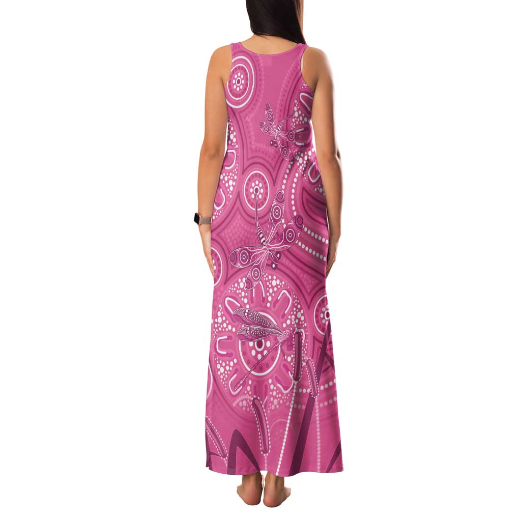 Australia Indigenous Pink Month Family Matching Tank Maxi Dress and Hawaiian Shirt Breast Cancer Aboriginal Dragonflies Ribbon - Aussie Hoodie