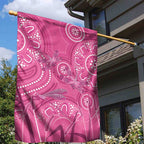 Australia Indigenous Pink Month Garden Flag Breast Cancer Aboriginal Dragonflies Ribbon - Aussie Hoodie