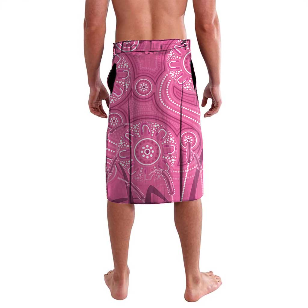 Australia Indigenous Pink Month Lavalava Breast Cancer Aboriginal Dragonflies Ribbon - Aussie Hoodie