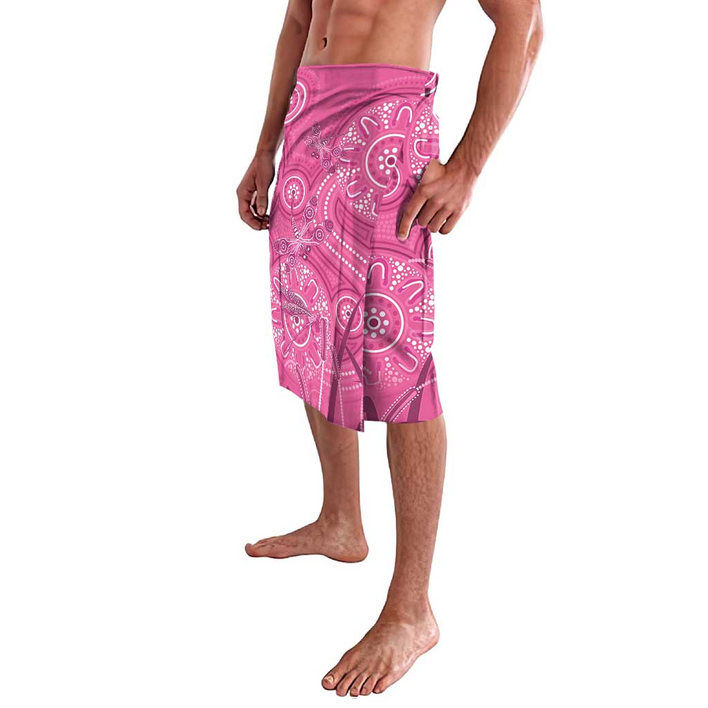 Australia Indigenous Pink Month Lavalava Breast Cancer Aboriginal Dragonflies Ribbon - Aussie Hoodie