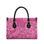 Australia Indigenous Pink Month Leather Bag Breast Cancer Aboriginal Dragonflies Ribbon - Aussie Hoodie