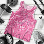 Australia Indigenous Pink Month Men Tank Top Breast Cancer Aboriginal Dragonflies Ribbon - Aussie Hoodie
