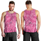 Australia Indigenous Pink Month Men Tank Top Breast Cancer Aboriginal Dragonflies Ribbon - Aussie Hoodie