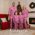 Australia Indigenous Pink Month Christmas Pajama Set Breast Cancer Aboriginal Dragonflies Ribbon - Aussie Hoodie