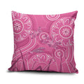 Australia Indigenous Pink Month Pillow Cover Breast Cancer Aboriginal Dragonflies Ribbon - Aussie Hoodie