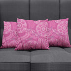 Australia Indigenous Pink Month Pillow Cover Breast Cancer Aboriginal Dragonflies Ribbon - Aussie Hoodie