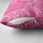 Australia Indigenous Pink Month Pillow Cover Breast Cancer Aboriginal Dragonflies Ribbon - Aussie Hoodie