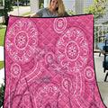 Australia Indigenous Pink Month Quilt Breast Cancer Aboriginal Dragonflies Ribbon - Aussie Hoodie