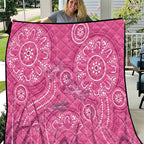 Australia Indigenous Pink Month Quilt Breast Cancer Aboriginal Dragonflies Ribbon - Aussie Hoodie