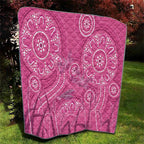 Australia Indigenous Pink Month Quilt Breast Cancer Aboriginal Dragonflies Ribbon - Aussie Hoodie