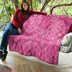 Australia Indigenous Pink Month Quilt Breast Cancer Aboriginal Dragonflies Ribbon - Aussie Hoodie