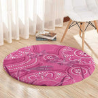 Australia Indigenous Pink Month Round Carpet Breast Cancer Aboriginal Dragonflies Ribbon - Aussie Hoodie