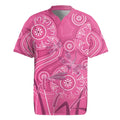 Australia Indigenous Pink Month Rugby Jersey Breast Cancer Aboriginal Dragonflies Ribbon - Aussie Hoodie