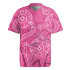 Australia Indigenous Pink Month Rugby Jersey Breast Cancer Aboriginal Dragonflies Ribbon - Aussie Hoodie