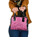 Australia Indigenous Pink Month Shoulder Handbag Breast Cancer Aboriginal Dragonflies Ribbon - Aussie Hoodie