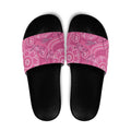 Australia Indigenous Pink Month Slide Sandals Breast Cancer Aboriginal Dragonflies Ribbon - Aussie Hoodie