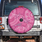 Australia Indigenous Pink Month Spare Tire Cover Breast Cancer Aboriginal Dragonflies Ribbon - Aussie Hoodie