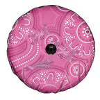 Australia Indigenous Pink Month Spare Tire Cover Breast Cancer Aboriginal Dragonflies Ribbon - Aussie Hoodie