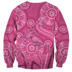 Australia Indigenous Pink Month Sweatshirt Breast Cancer Aboriginal Dragonflies Ribbon - Aussie Hoodie
