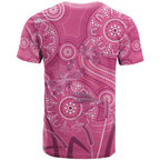 Australia Indigenous Pink Month T Shirt Breast Cancer Aboriginal Dragonflies Ribbon - Aussie Hoodie