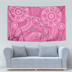 Australia Indigenous Pink Month Tapestry Breast Cancer Aboriginal Dragonflies Ribbon - Aussie Hoodie