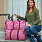 Australia Indigenous Pink Month Travel Bag Breast Cancer Aboriginal Dragonflies Ribbon - Aussie Hoodie