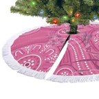 Australia Indigenous Pink Month Tree Skirt Breast Cancer Aboriginal Dragonflies Ribbon - Aussie Hoodie