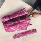 Australia Indigenous Pink Month Umbrella Breast Cancer Aboriginal Dragonflies Ribbon - Aussie Hoodie