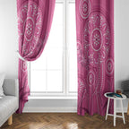 Australia Indigenous Pink Month Window Curtain Breast Cancer Aboriginal Dragonflies Ribbon - Aussie Hoodie