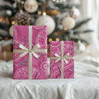 Australia Indigenous Pink Month Wrapping Paper Breast Cancer Aboriginal Dragonflies Ribbon - Aussie Hoodie