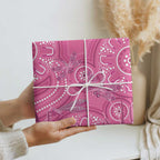Australia Indigenous Pink Month Wrapping Paper Breast Cancer Aboriginal Dragonflies Ribbon - Aussie Hoodie