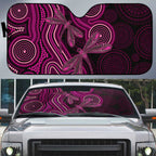 Australia Breast Cancer Awareness Auto Sun Shade Pink Dragonflies Aboriginal Art - Aussie Hoodie