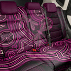 Australia Breast Cancer Awareness Back Car Seat Cover Pink Dragonflies Aboriginal Art - Aussie Hoodie