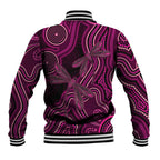 Australia Breast Cancer Awareness Baseball Jacket Pink Dragonflies Aboriginal Art - Aussie Hoodie