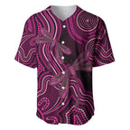 Australia Breast Cancer Awareness Baseball Jersey Pink Dragonflies Aboriginal Art - Aussie Hoodie