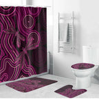 Australia Breast Cancer Awareness Bathroom Set Pink Dragonflies Aboriginal Art - Aussie Hoodie