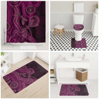 Australia Breast Cancer Awareness Bathroom Set Pink Dragonflies Aboriginal Art - Aussie Hoodie