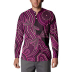 Australia Breast Cancer Awareness Button Sweatshirt Pink Dragonflies Aboriginal Art - Aussie Hoodie