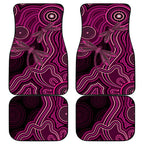 Australia Breast Cancer Awareness Car Mats Pink Dragonflies Aboriginal Art - Aussie Hoodie